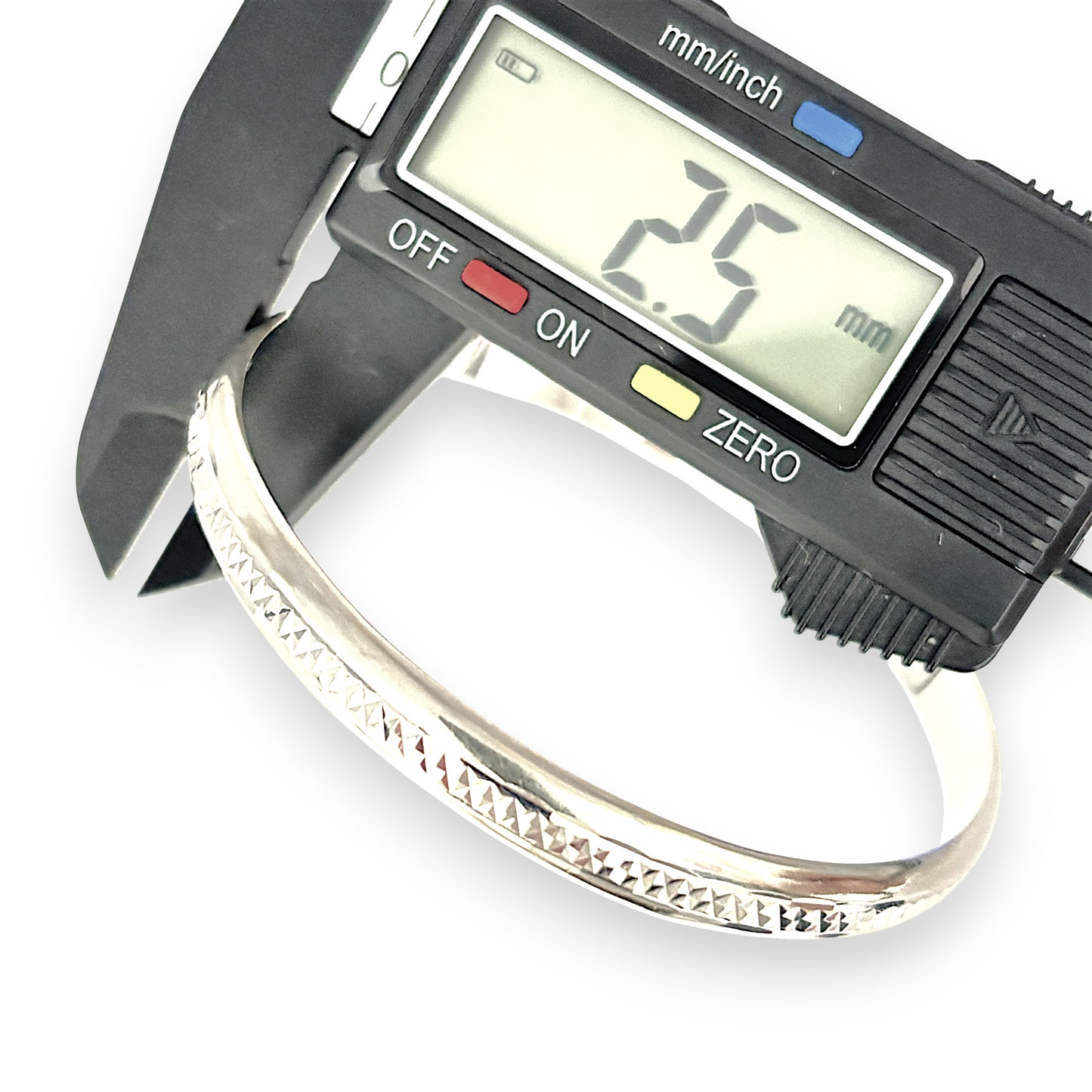 GOLD DEAL | 9ct (9k) White Gold Luna Curve Bangle 65.1mm