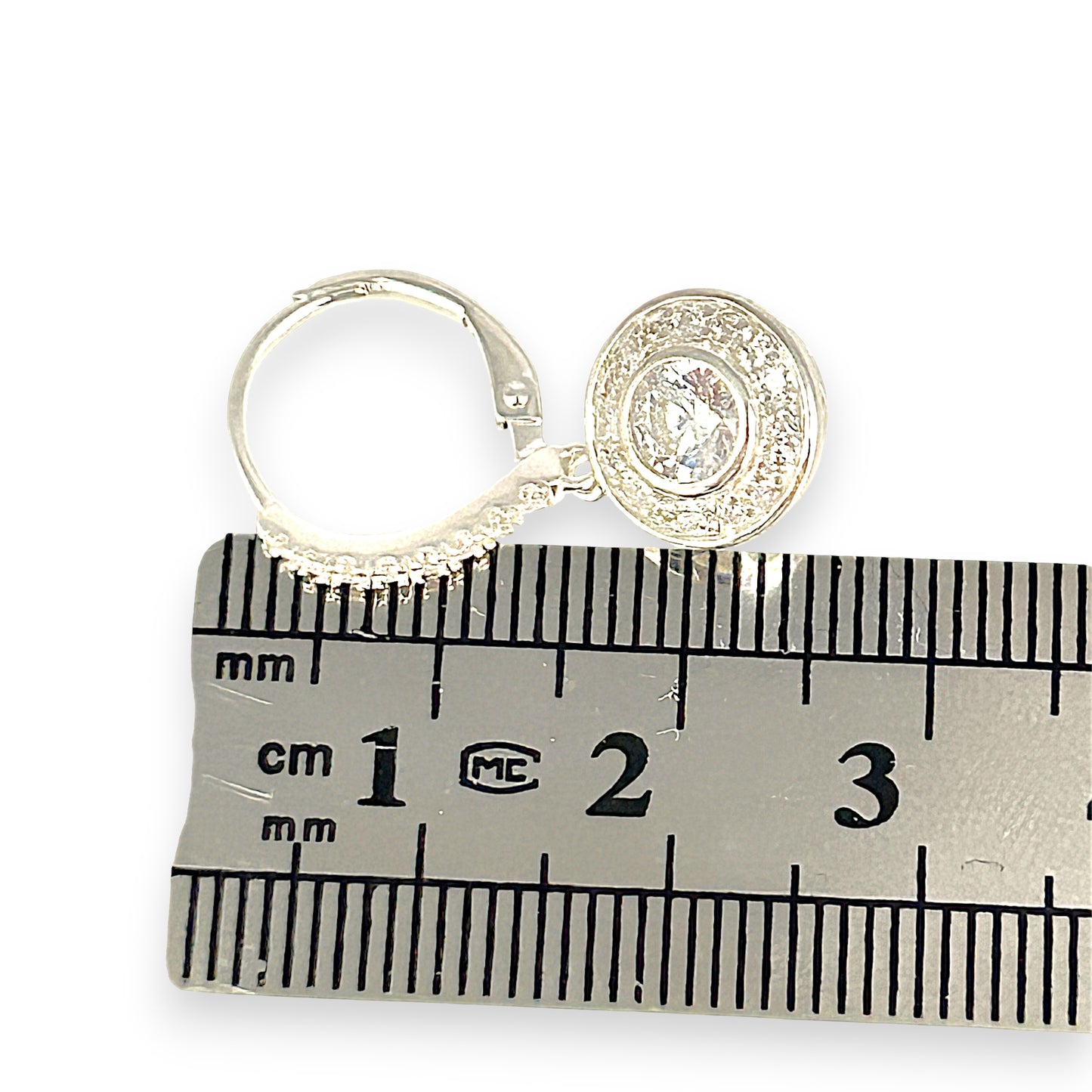 SILVER DEAL | Sterling Silver Halo Grace Drop Earrings - Refurbished