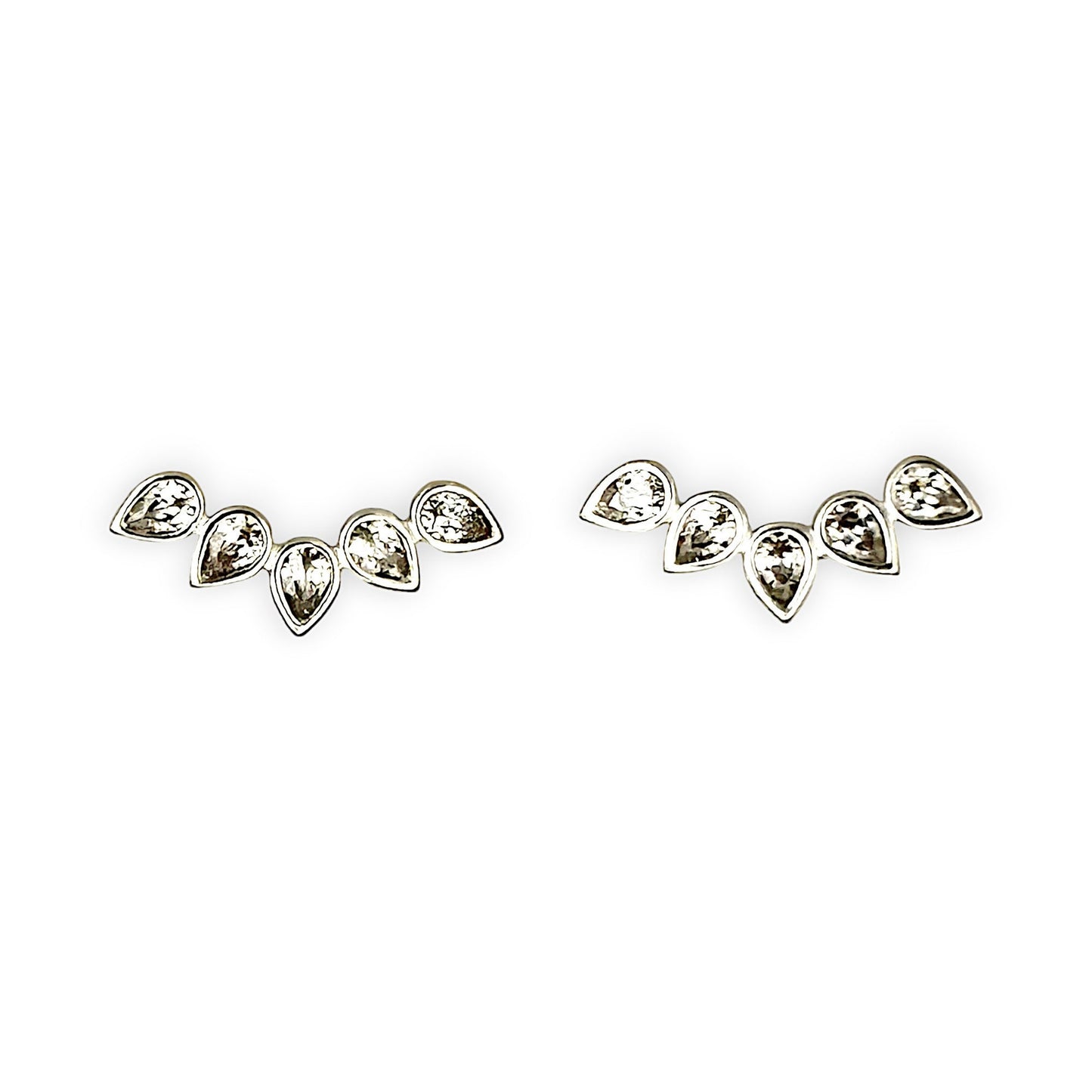 SILVER DEAL | Sterling Silver Five Petals of Light Stud Earrings