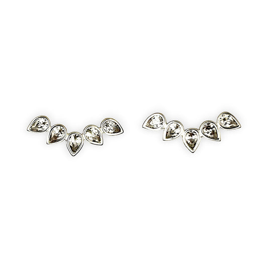 SILVER DEAL | Sterling Silver Five Petals of Light Stud Earrings