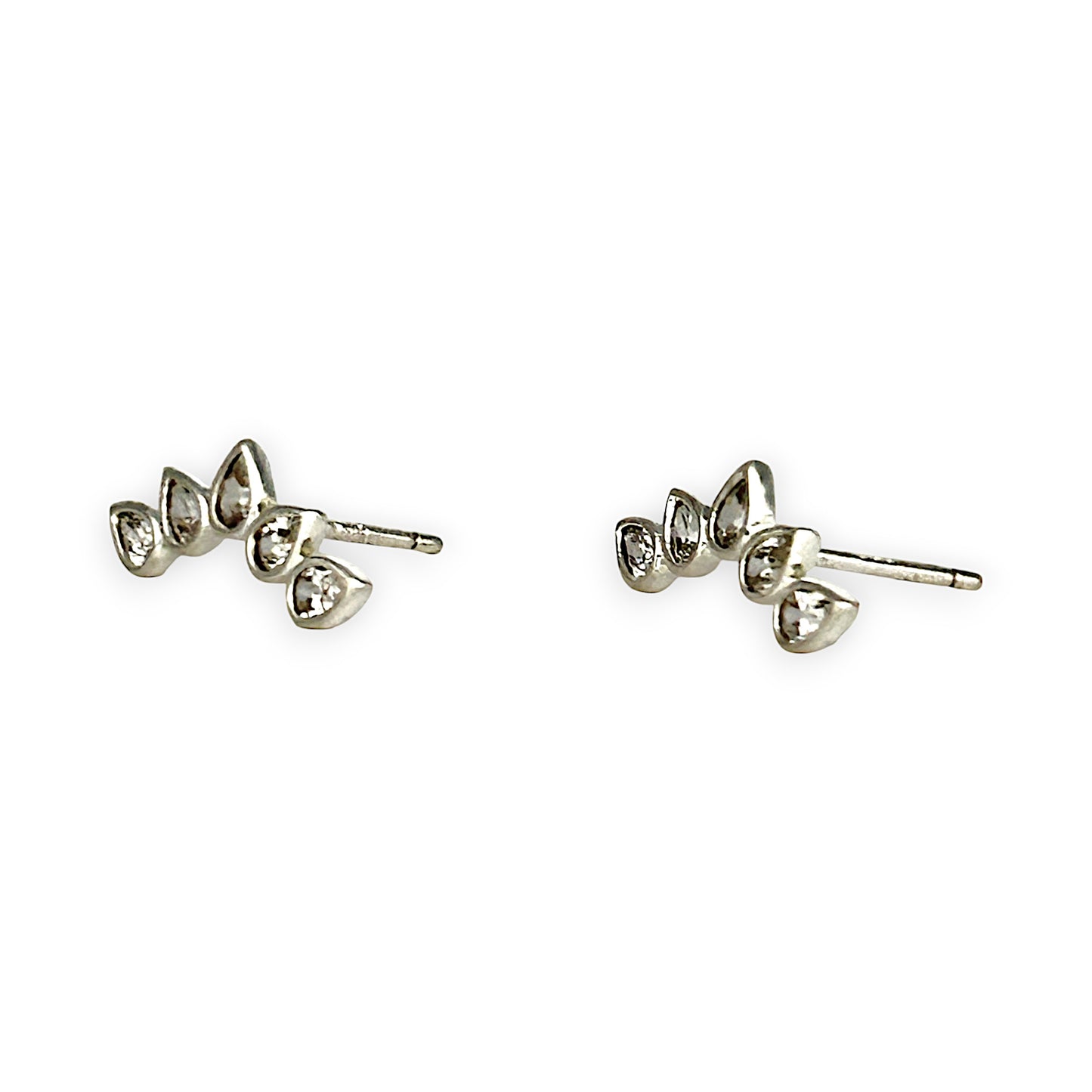 SILVER DEAL | Sterling Silver Five Petals of Light Stud Earrings