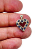 9ct Gold Diamond & Sapphire Heart Pendant