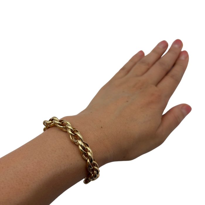 Gold Roller Curb Bracelet