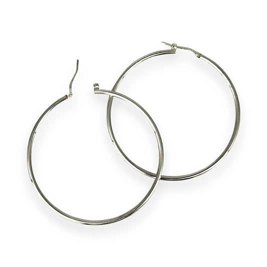 SILVER DEAL | Sterling Silver Large Circle Hoop Earrings
