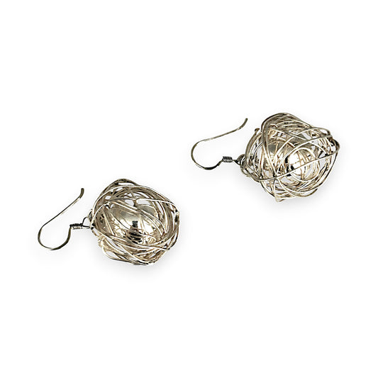 SILVER DEAL | Sterling Silver Debonair Tangled Wire Dangle Earrings