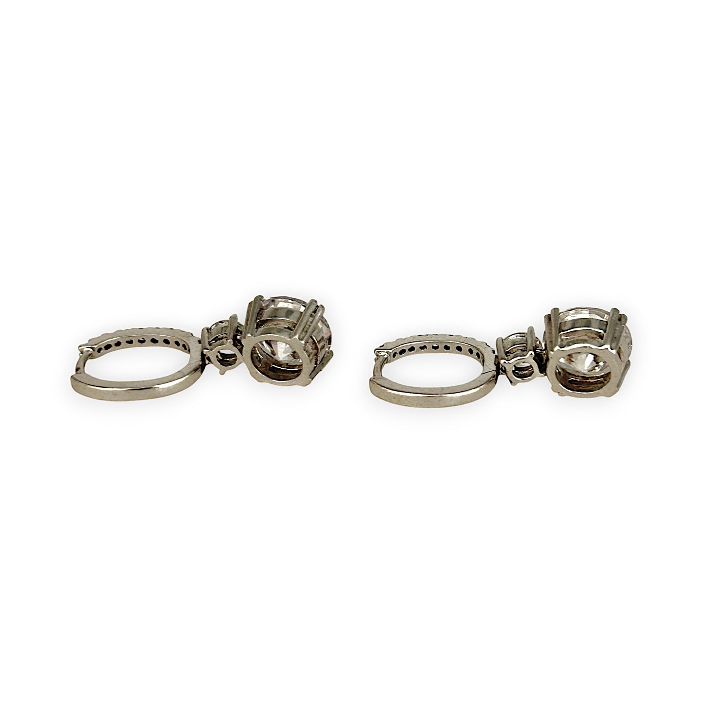 SILVER DEAL | Sterling Silver Round Cut Exquisite CZ Drop Earrings