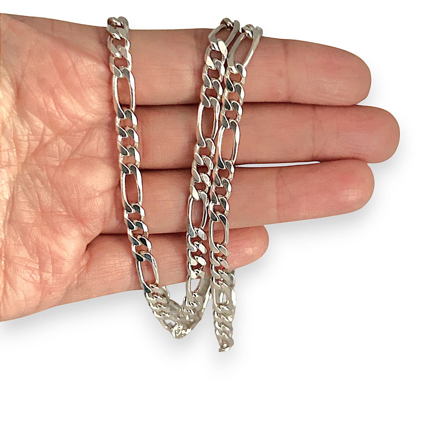 SILVER DEAL | NZ Sterling Silver 3-1 Figaro Chain Length 60cm