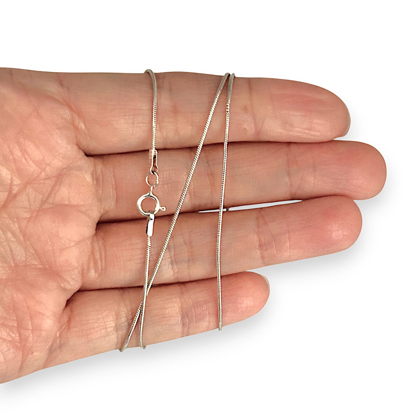 SILVER DEAL | Sterling Silver Round Snake Chain Length 45cm