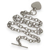 SILVER DEAL | Sterling Silver Oval Link 44cm Necklace with Heart Tag & Toggle Clasp