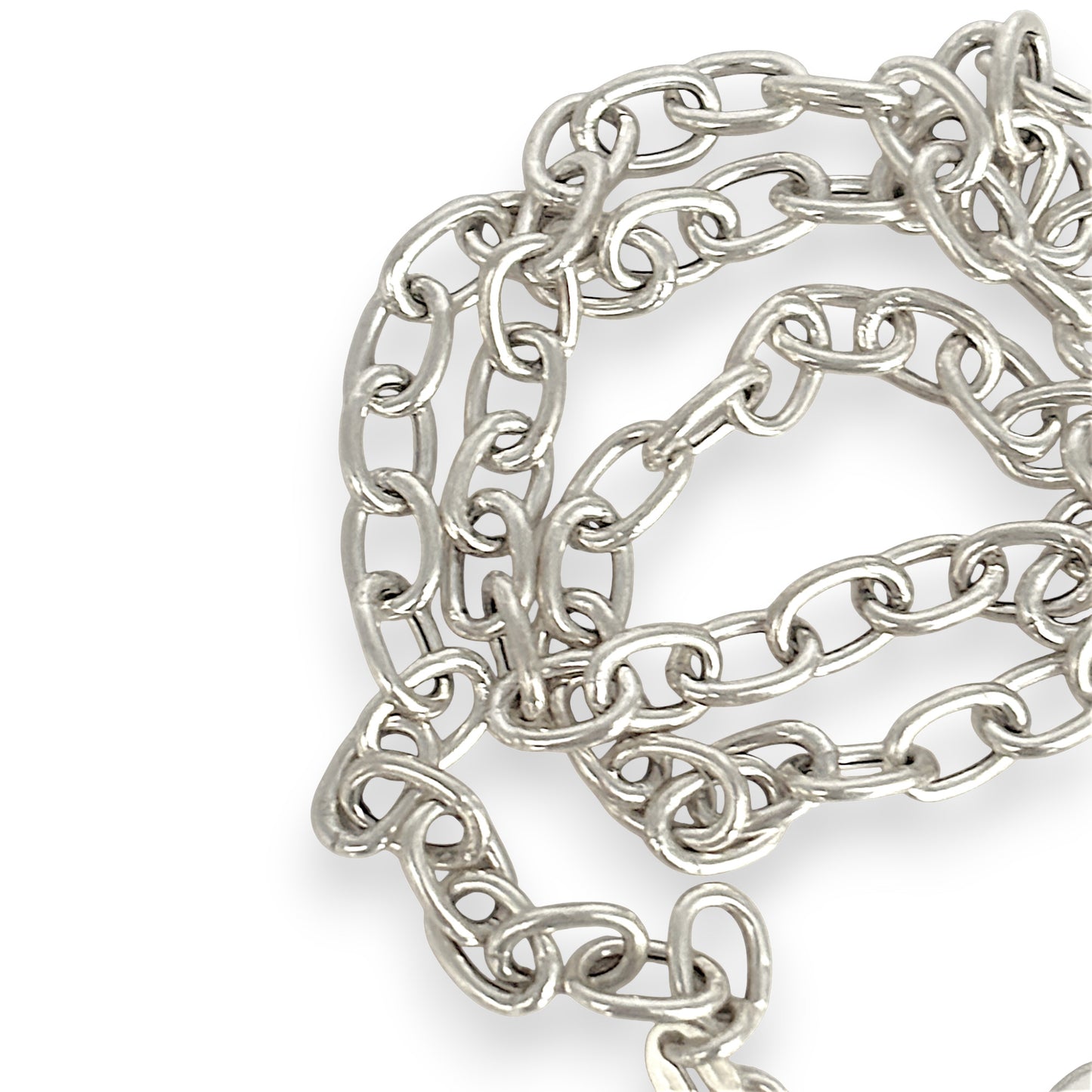 SILVER DEAL | Sterling Silver Solid Heart Toggle Necklace 42cm