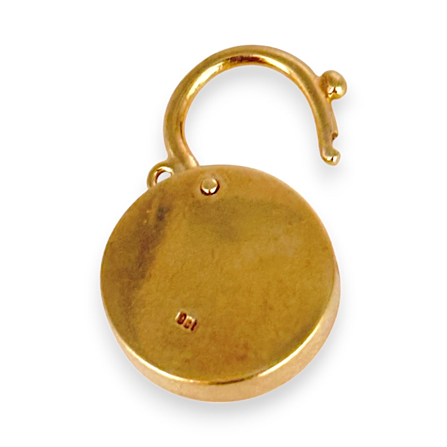 9ct Gold Red Stone Padlock. R # 666