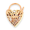 GOLD DEAL | 9ct Gold Filigree Squared Padlock Heart Pendant