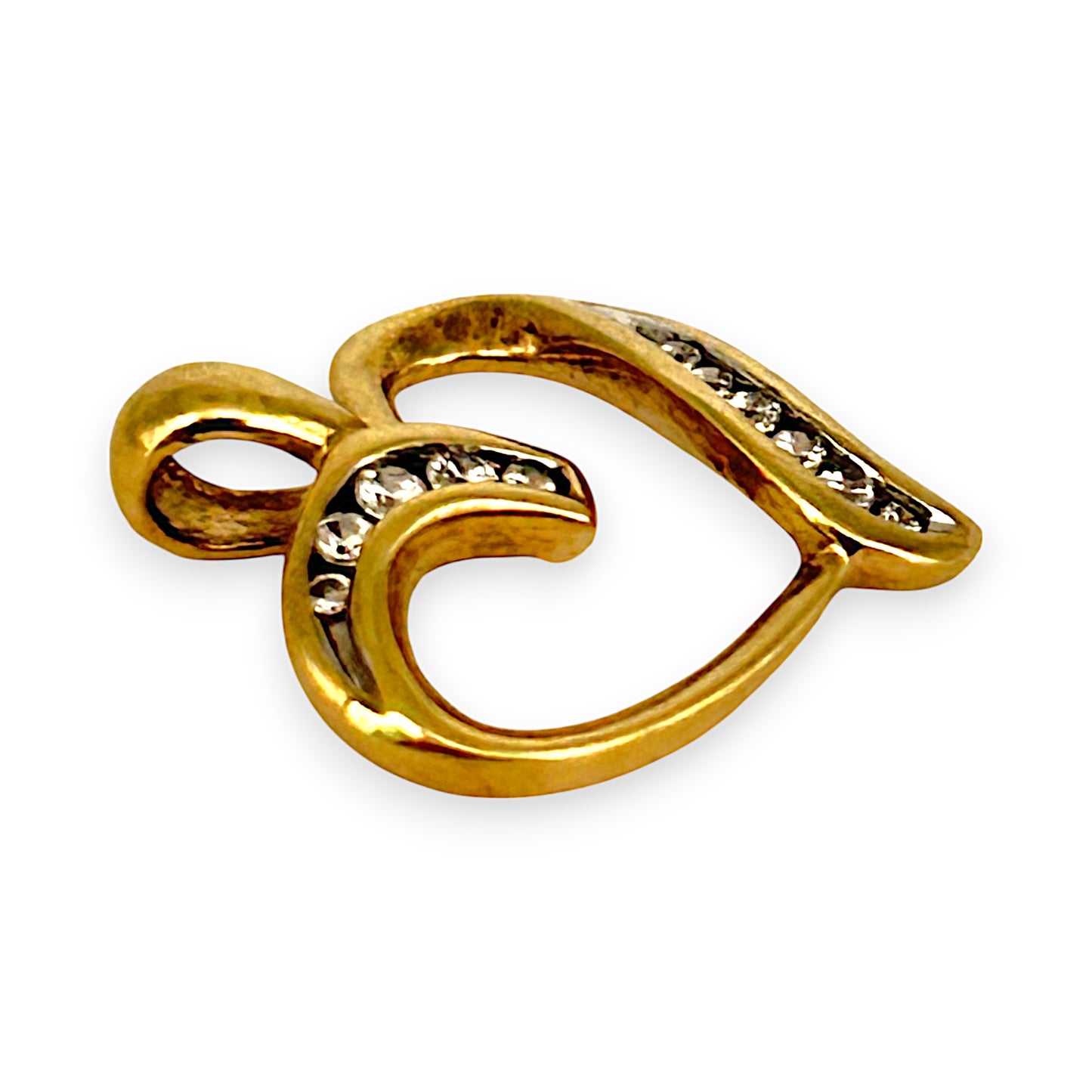 GOLD DEAL | 9ct (9K) Gold iLOVE Open Heart CZ Pendant