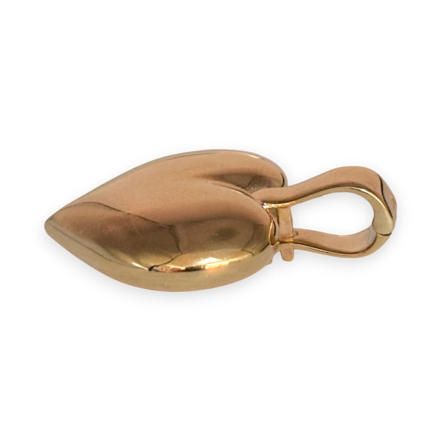 9ct Gold Rounded Large Heart Pendant. R # 672
