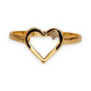 9ct Gold Heart Ring with Miniature Diamond, Size R. R # 679