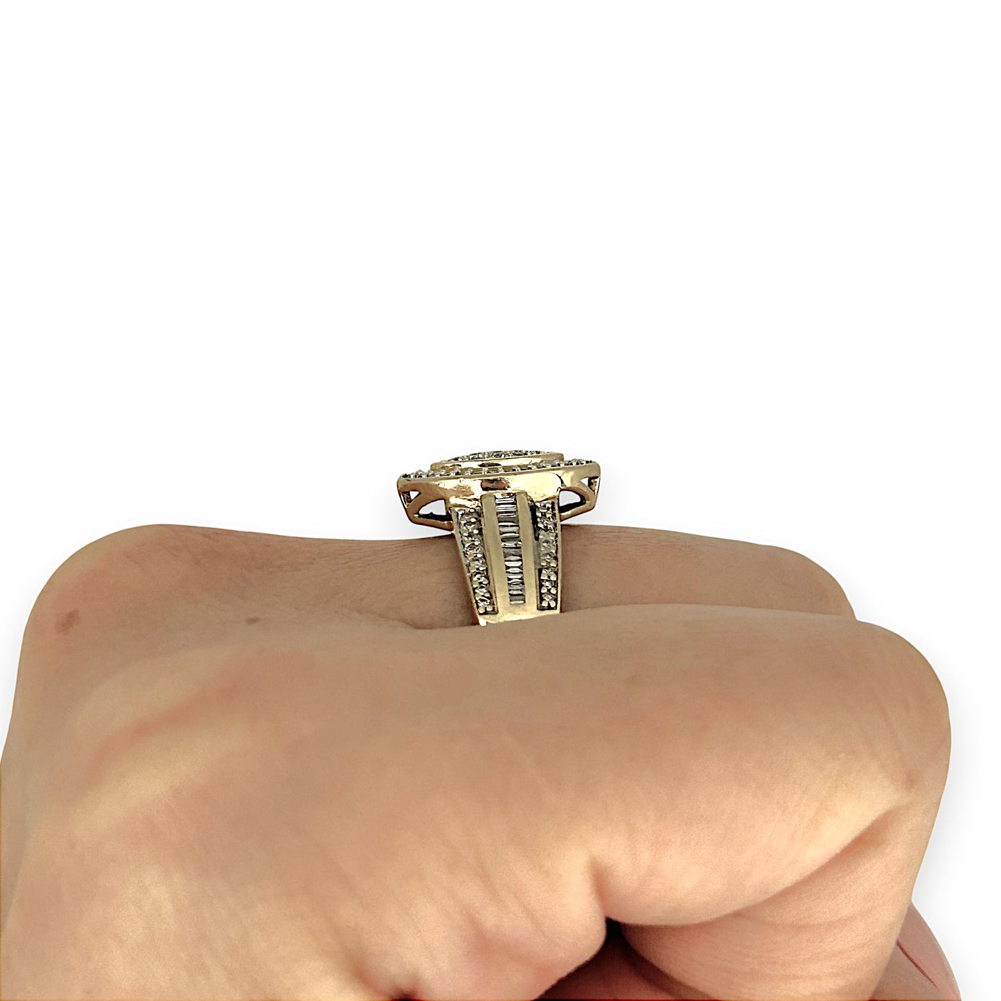 GOLD DEAL | FLASH SALE 9ct (9K) Gold Marquise Diamond Ring TDW 0.50ct Valuation $1,950