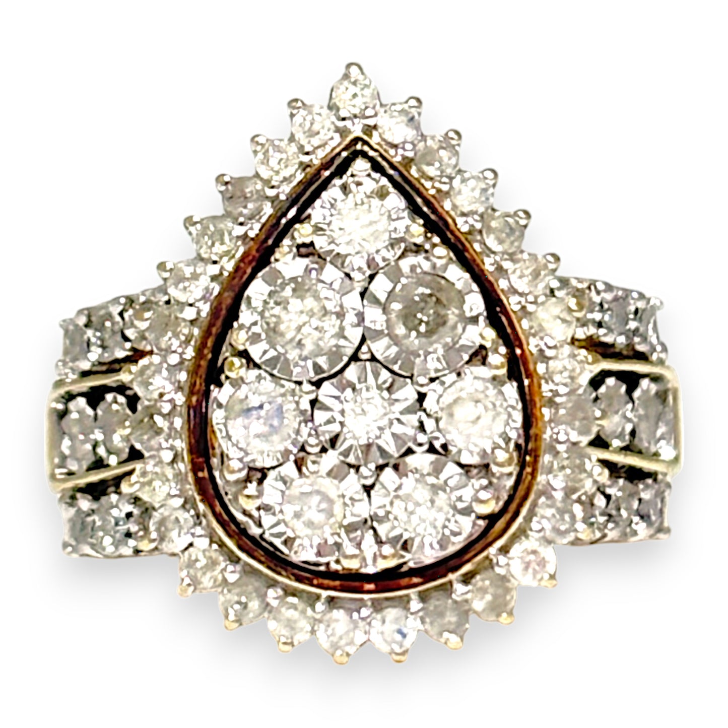 GOLD DEAL | 9ct Gold Engagement Wedding Eternity 1ct Diamond Ring Valuation $4,350