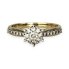 GOLD DEAL | 9ct (9K) W/Y Gold Radiant Cluster Diamond Ring TDW 0.42ct Valuation $2,250