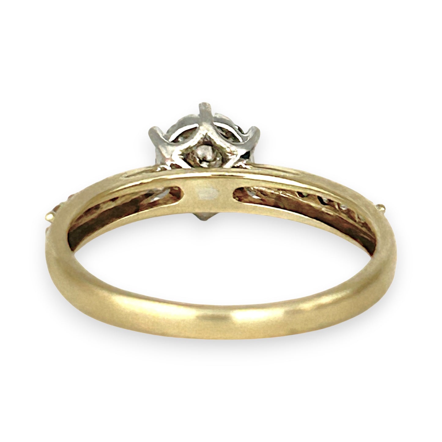 GOLD DEAL | FLASH SALE 9ct (9K) W/Y Gold Radiant Cluster Diamond Ring TDW 0.42ct Valuation $2,250