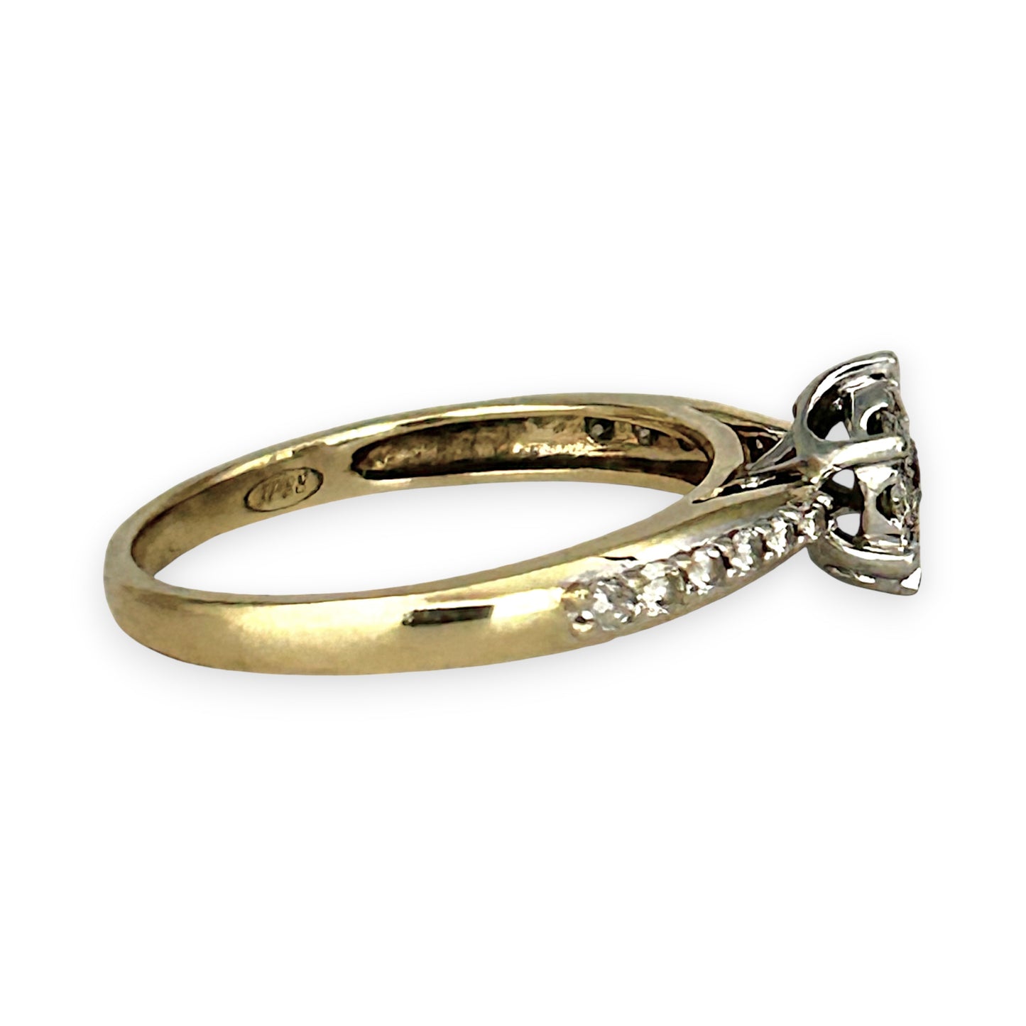GOLD DEAL | FLASH SALE 9ct (9K) W/Y Gold Radiant Cluster Diamond Ring TDW 0.42ct Valuation $2,250