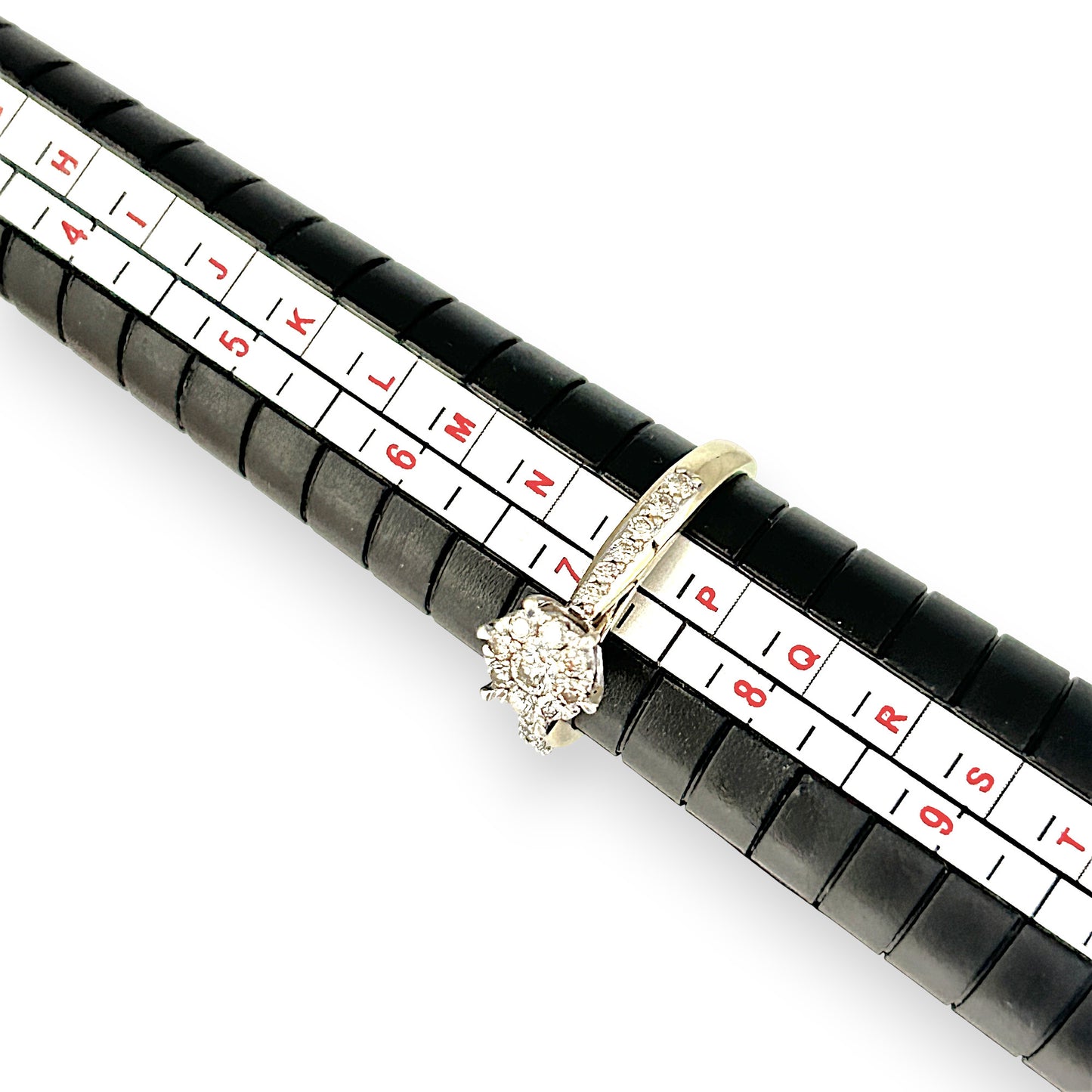 GOLD DEAL | FLASH SALE 9ct (9K) W/Y Gold Radiant Cluster Diamond Ring TDW 0.42ct Valuation $2,250