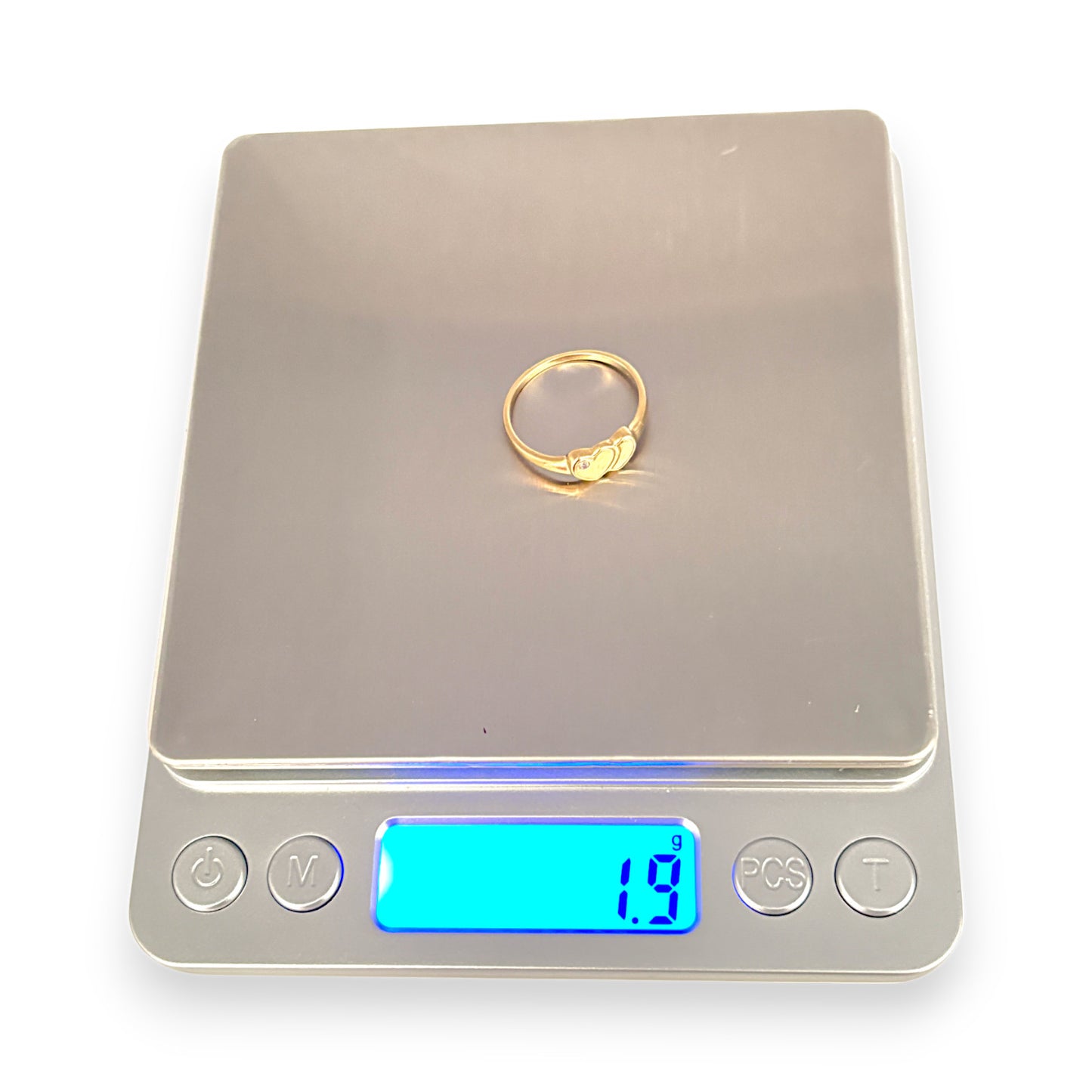GOLD DEAL | 9ct Gold Twin Heart Elegance Diamond Ring Size O
