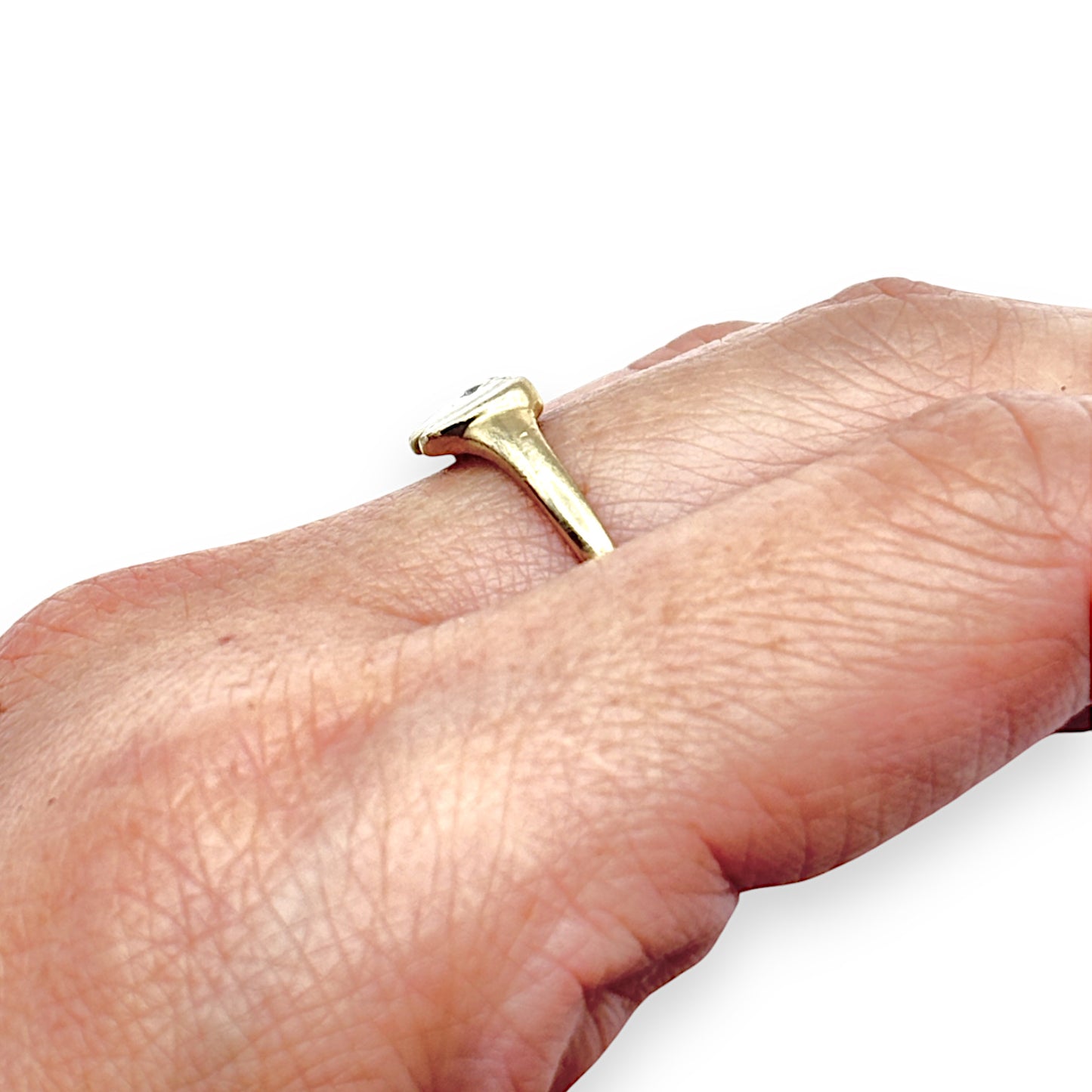 GOLD DEAL | 9ct Gold Twin Heart Elegance Diamond Ring Size O