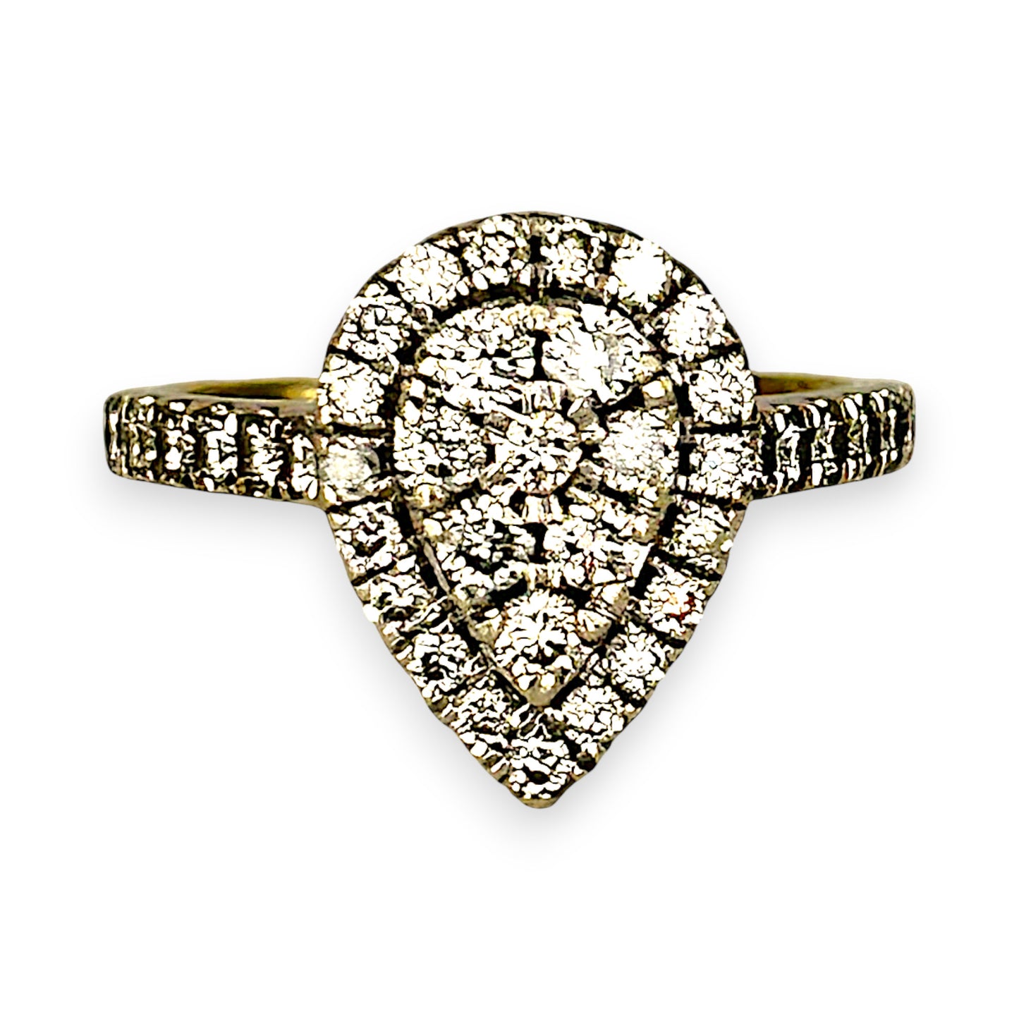 GOLD DEAL | FLASH SALE 9ct (9K) Gold Teardrop Elegance Diamond Ring TDW 0.85ct Valuation $3,600