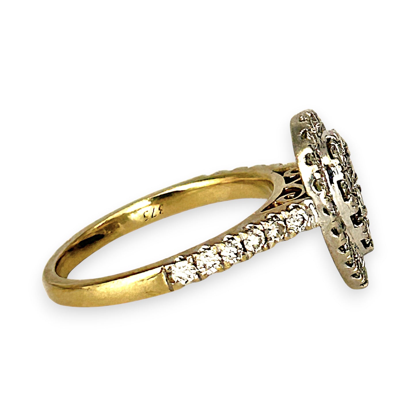 GOLD DEAL | FLASH SALE 9ct (9K) Gold Teardrop Elegance Diamond Ring TDW 0.85ct Valuation $3,600