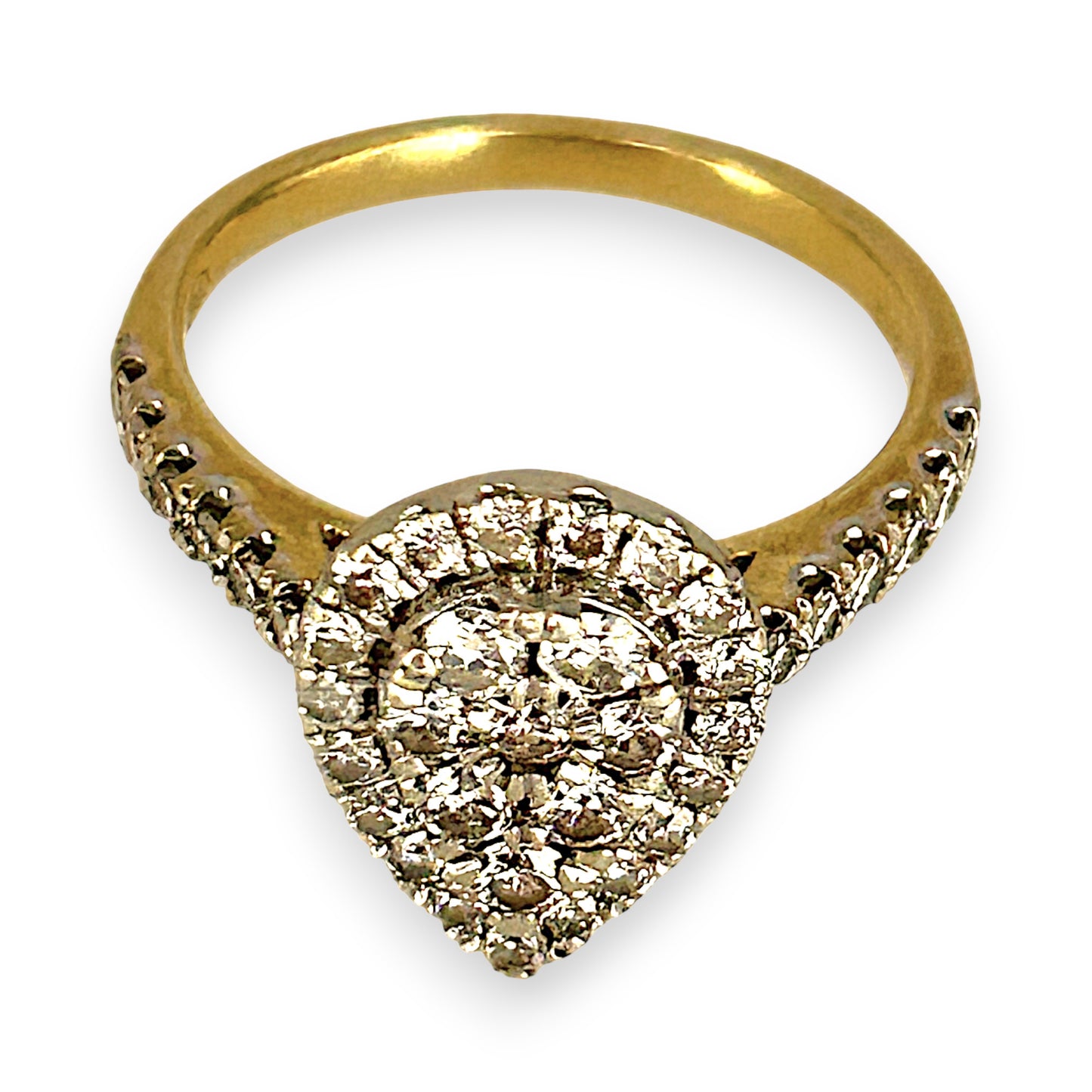 GOLD DEAL | FLASH SALE 9ct (9K) Gold Teardrop Elegance Diamond Ring TDW 0.85ct Valuation $3,600