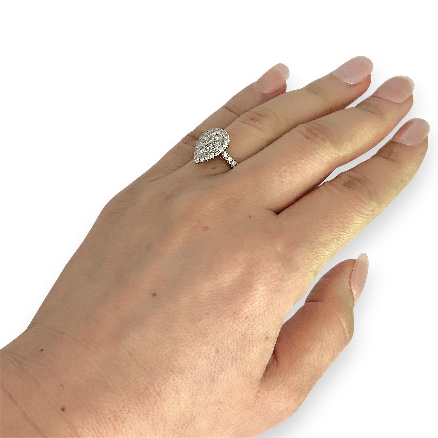 GOLD DEAL | FLASH SALE 9ct (9K) Gold Teardrop Elegance Diamond Ring TDW 0.85ct Valuation $3,600
