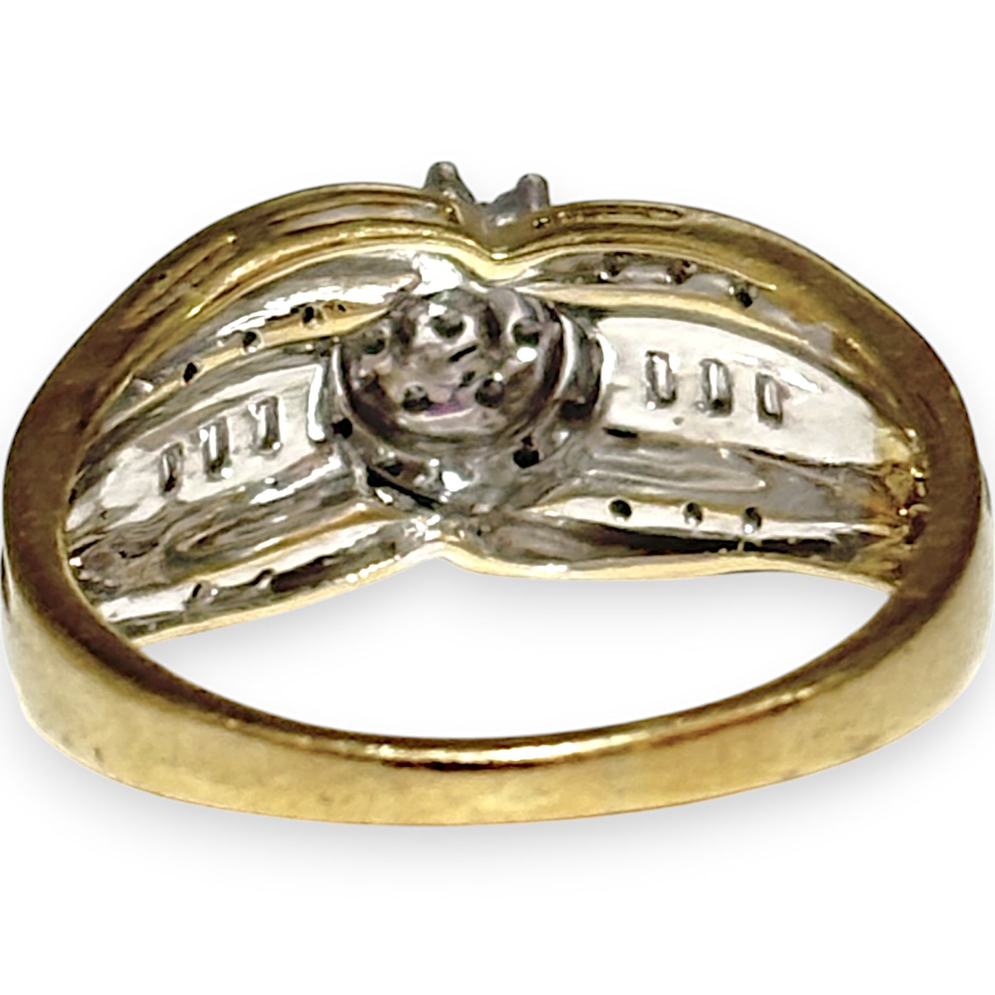 GOLD DEAL | 9ct Gold Triple Tier Cluster & Baguette Diamond Ring Valuation $2,150