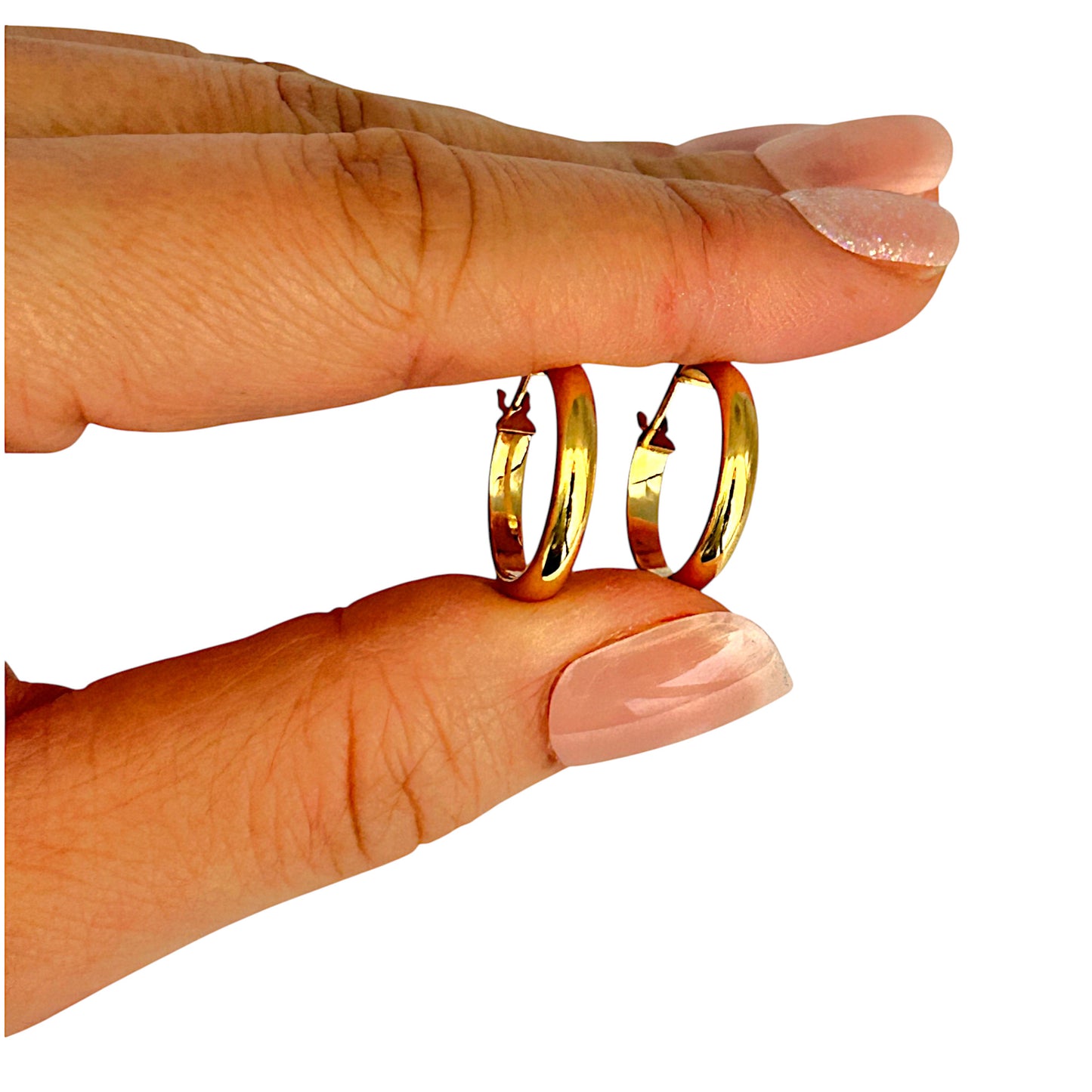 GOLD DEAL | 9ct (9K) Gold Slim Orbit Hoop Earrings 17.8mm