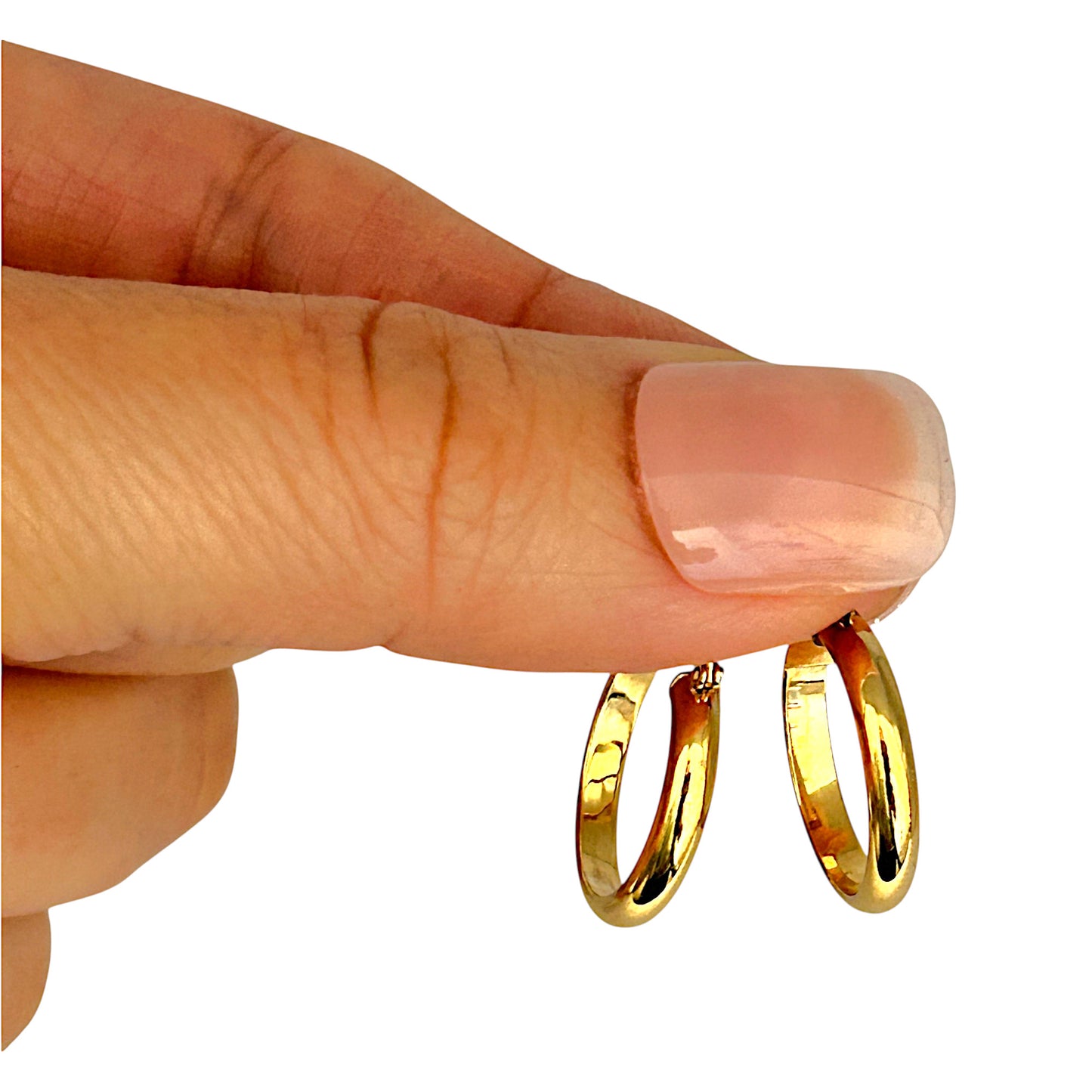 GOLD DEAL | 9ct (9K) Gold Slim Orbit Hoop Earrings 17.8mm