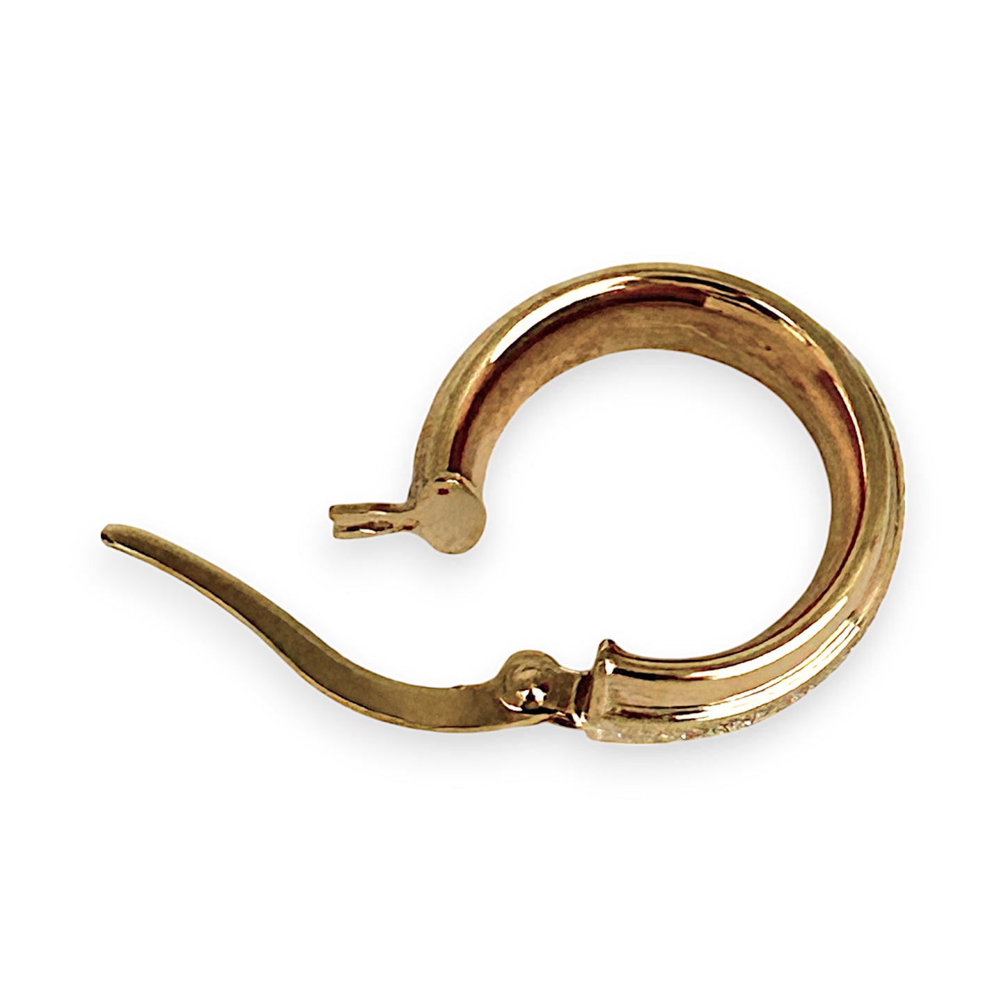 GOLD DEAL | 9ct (9K) Y/W Gold Estate Round Hoop Earrings