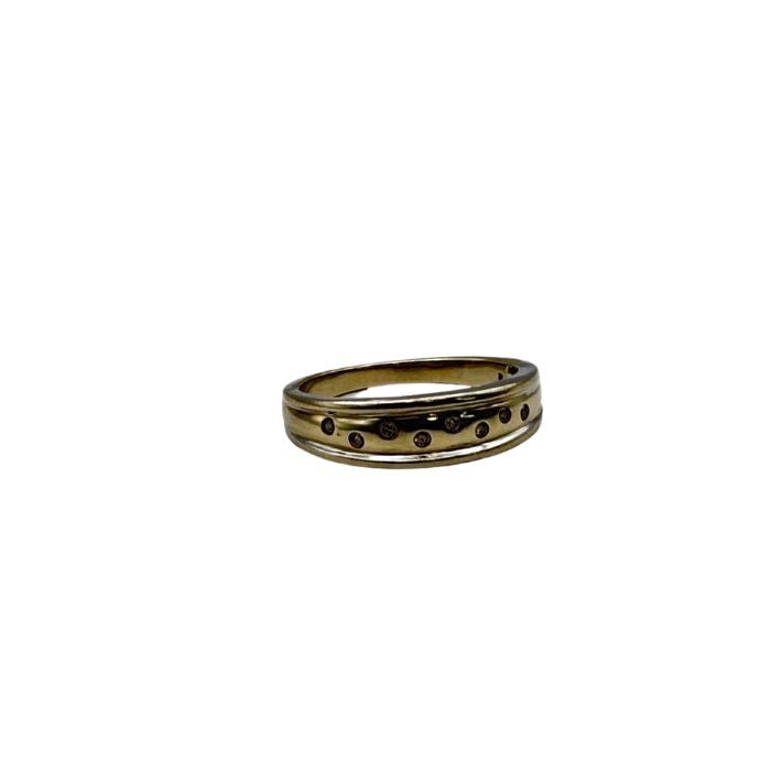 Timeless 9ct Gold Flush Set Diamond Band