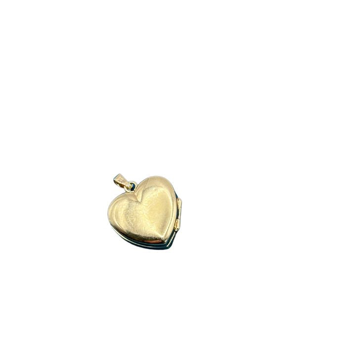 9ct Gold Engraved Heart Locket Pendant