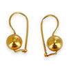 9ct Gold 8mm Ball Drop Earrings. R # 701