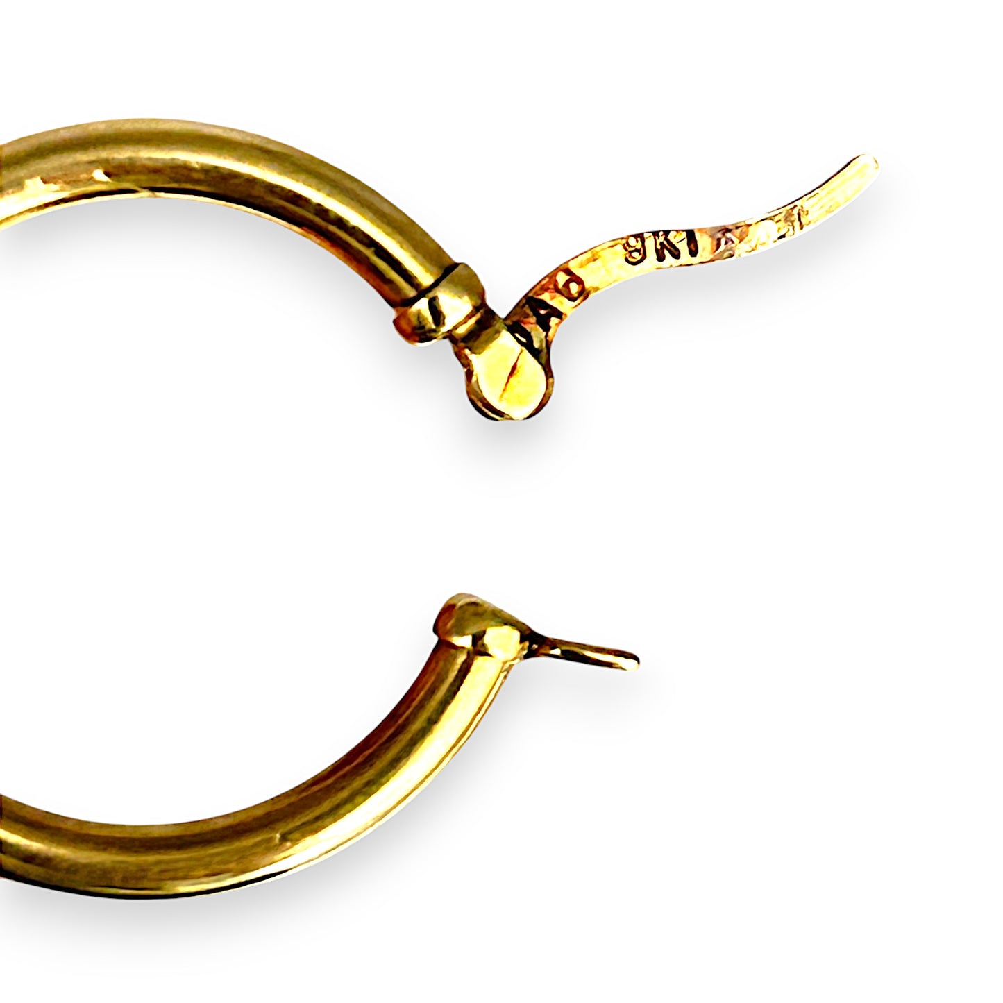 GOLD DEAL | 9ct (9K) Gold Classic Elegant Round Hoop Earrings