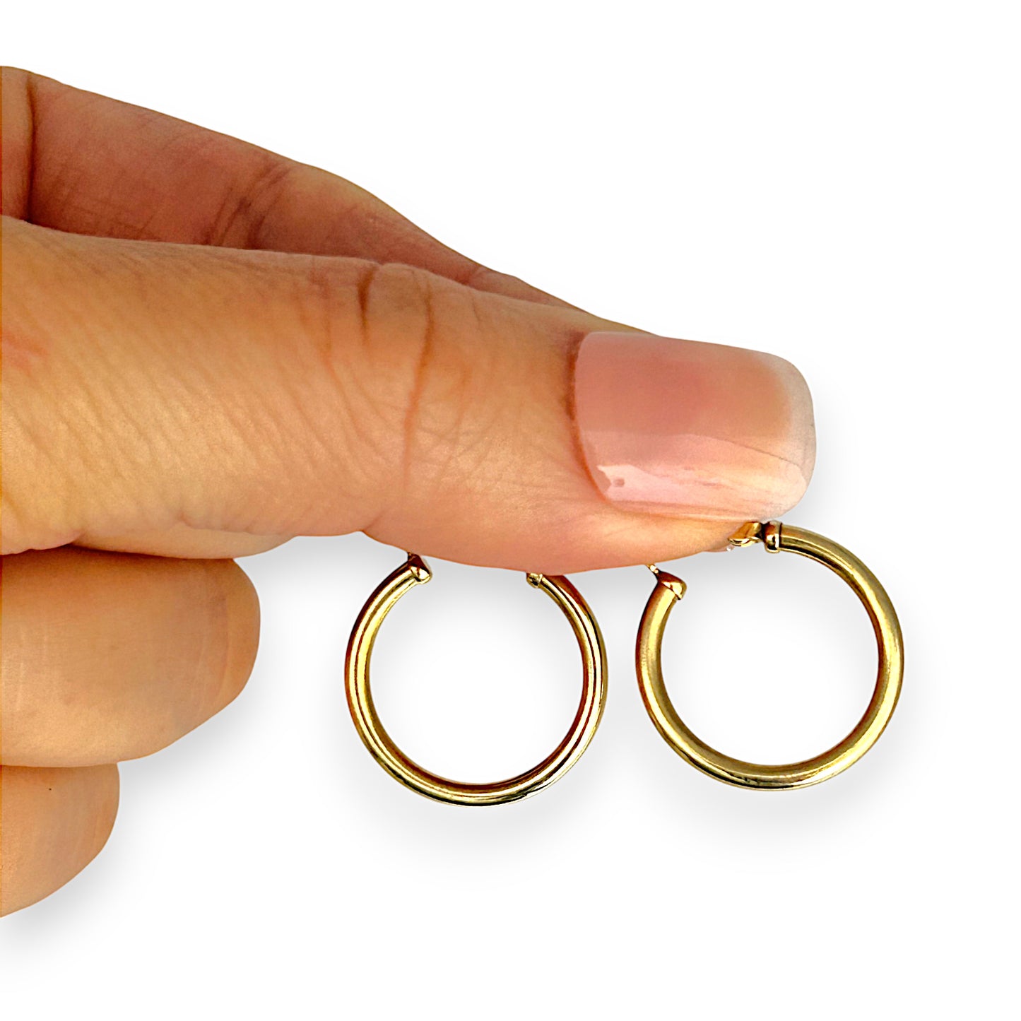 GOLD DEAL | 9ct (9K) Gold Classic Elegant Round Hoop Earrings
