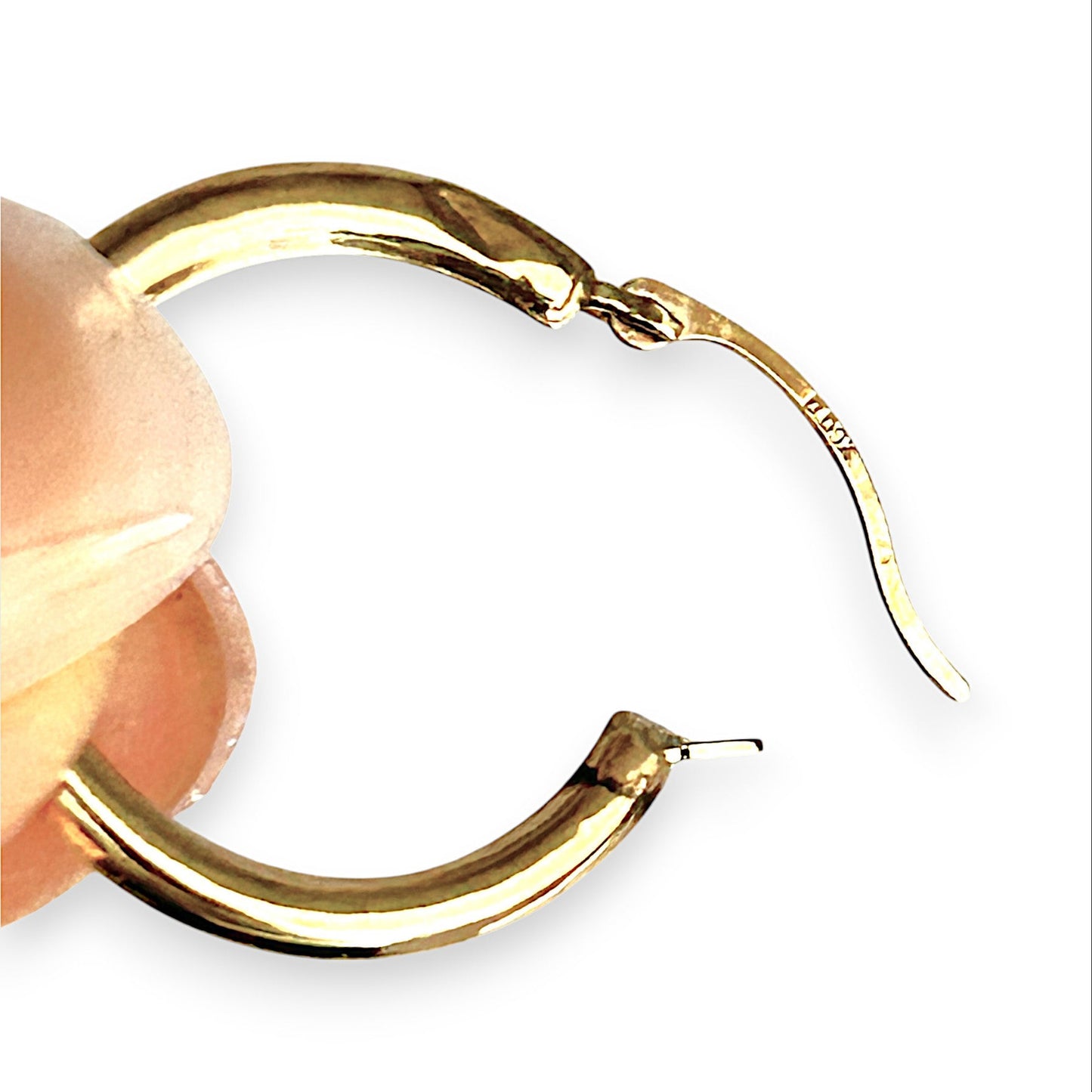 GOLD DEAL | 9K Gold Cushion Rounds Hoop Earrings