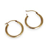 GOLD DEAL | 9K Gold Cushion Rounds Hoop Earrings