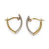 GOLD DEAL | 9ct Yellow & White Gold V Shape Hoop Earrings