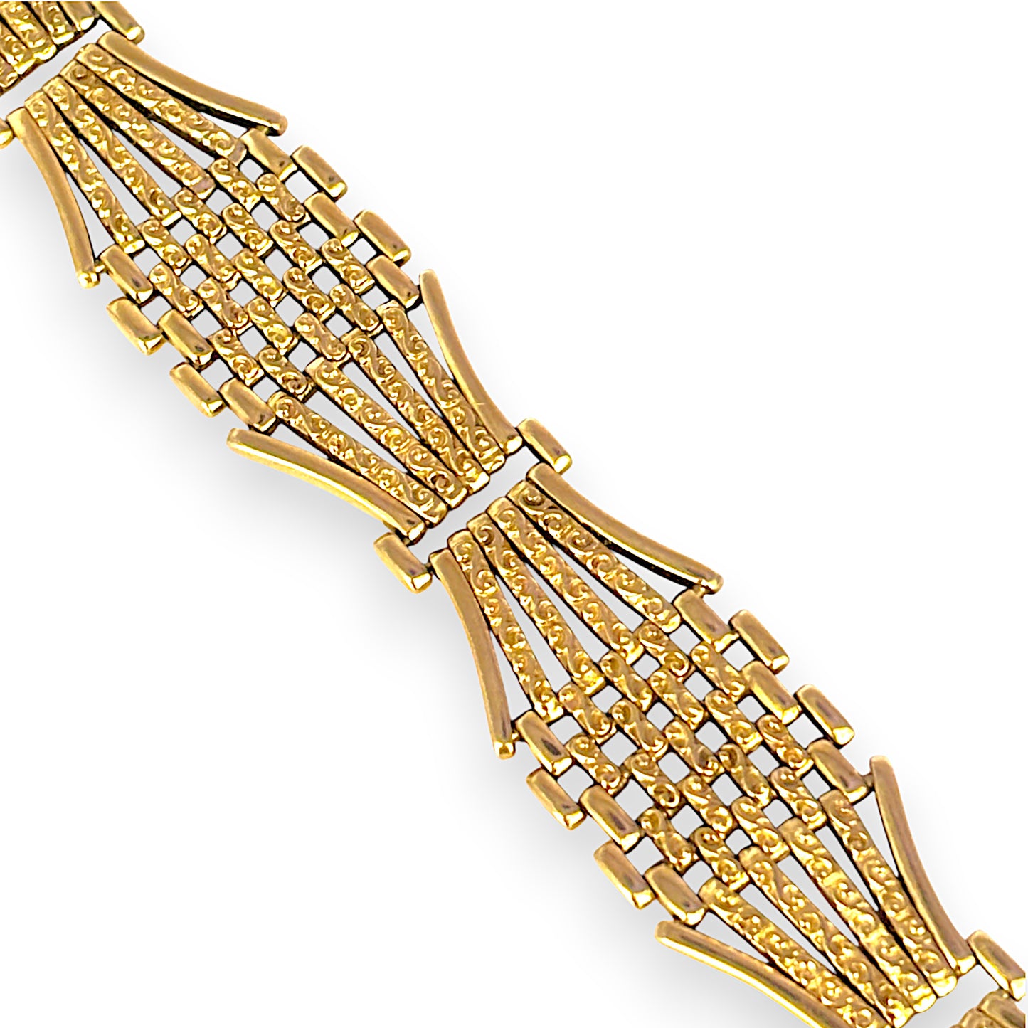 GOLD DEAL | FLASH SALE 9ct Gold Bar Gate Bracelet 51.63g Valuation $9,550