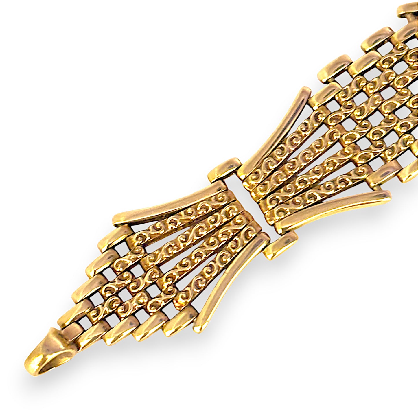GOLD DEAL | FLASH SALE 9ct Gold Bar Gate Bracelet 51.63g Valuation $9,550