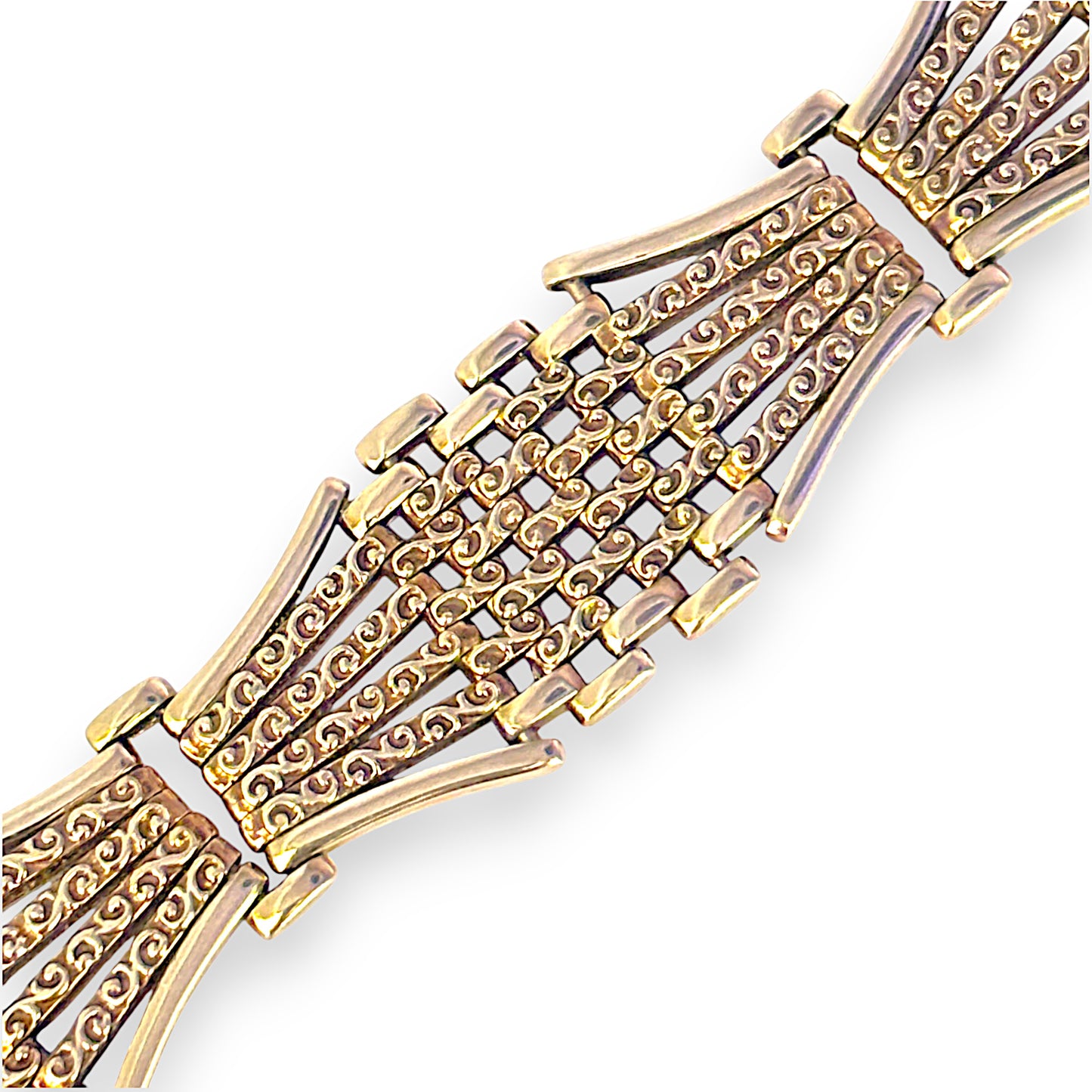 GOLD DEAL | FLASH SALE 9ct Gold Bar Gate Bracelet 51.63g Valuation $9,550