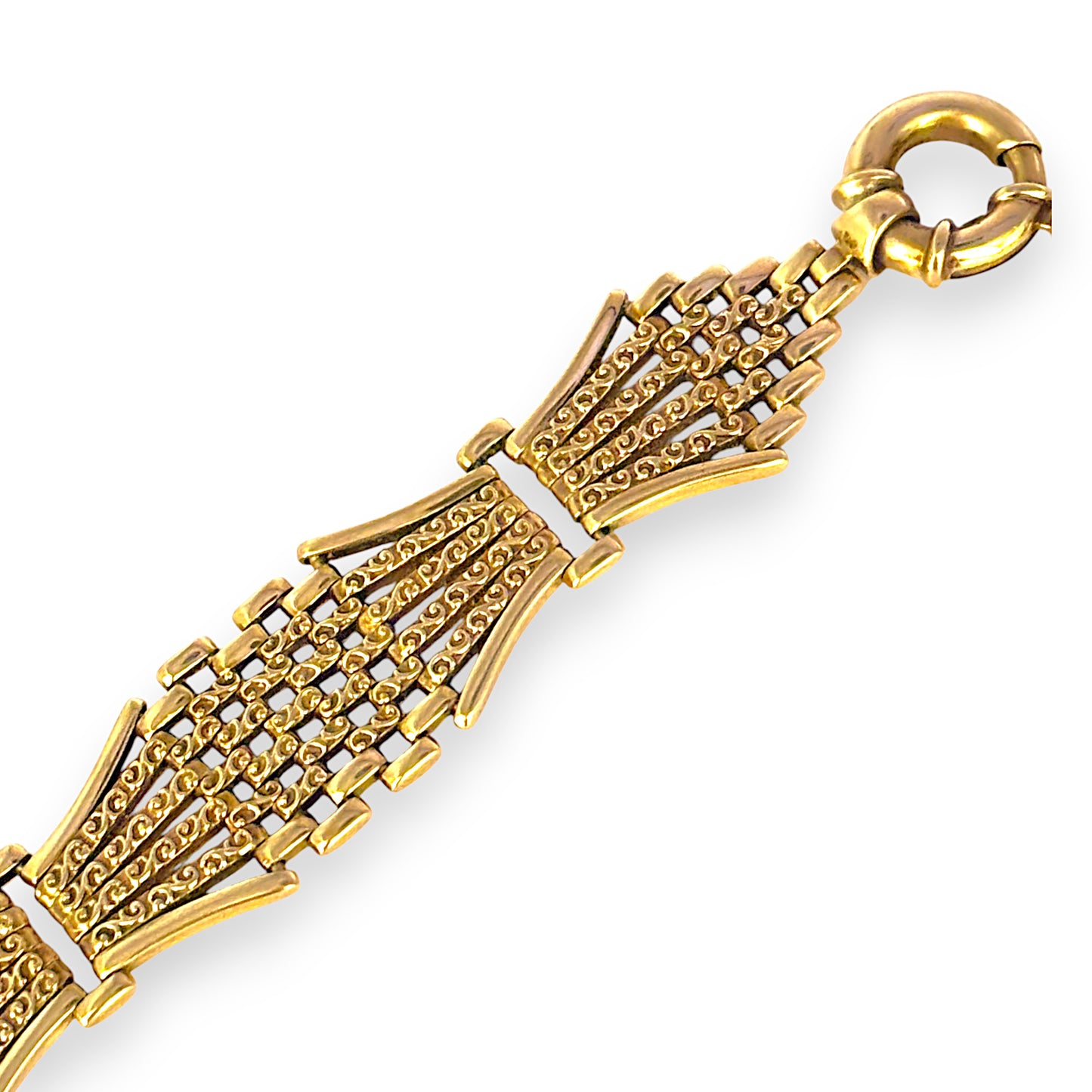GOLD DEAL | FLASH SALE 9ct Gold Bar Gate Bracelet 51.63g Valuation $9,550
