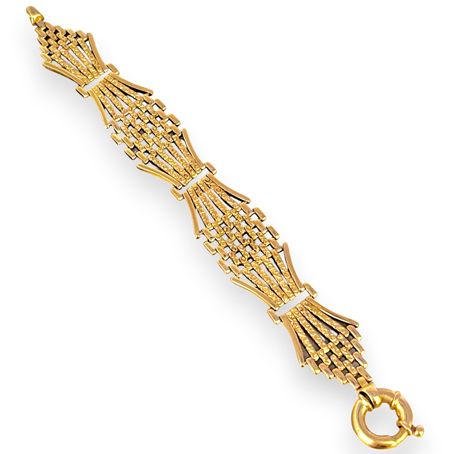 GOLD DEAL | FLASH SALE 9ct Gold Bar Gate Bracelet 51.63g Valuation $9,550