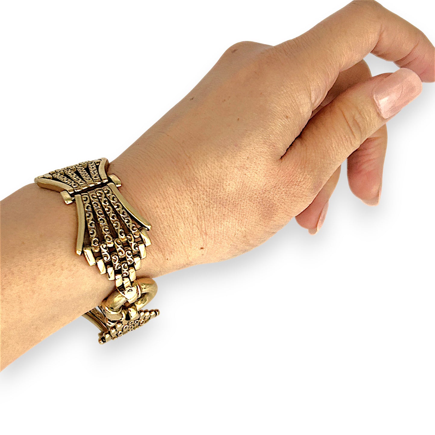 GOLD DEAL | FLASH SALE 9ct Gold Bar Gate Bracelet 51.63g Valuation $9,550