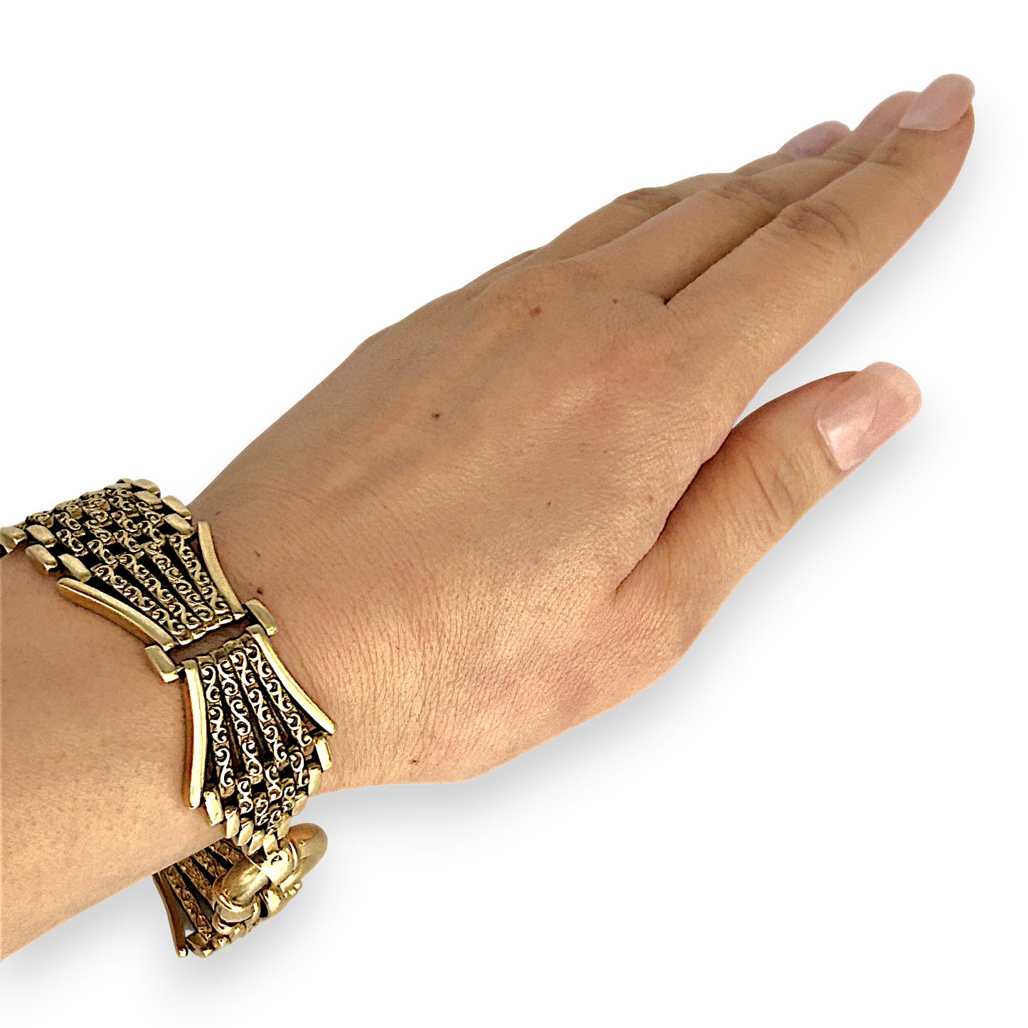 GOLD DEAL | FLASH SALE 9ct Gold Bar Gate Bracelet 51.63g Valuation $9,550